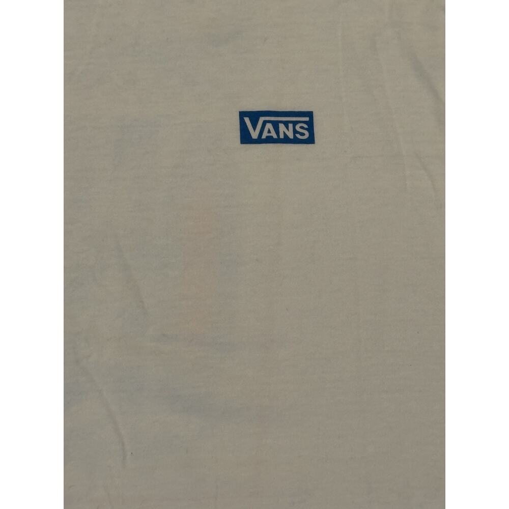 Vans Shirt Mens Medium White Blue Off The Wall Classic Fit Skate Graphic Tee - Picture 3 of 6